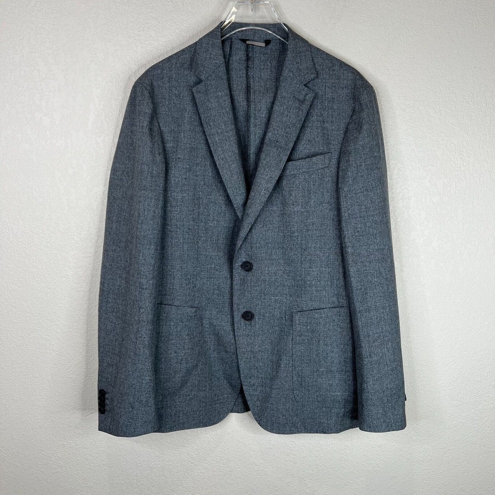 Boss Hugo Boss‎ Men's 2 Button Reda 120 Blazer Jacket Long Sleeve Gray SZ 46
